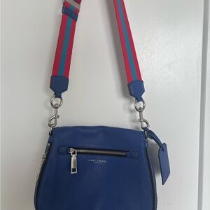 Marc Jacobs Gotham City Blue Saddle Bag
